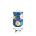 Axyaa Hand Painted Ceramic Water Cup for Home Coffee - Wind Design