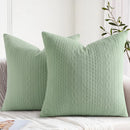Axyaa Raised Twisted Rope Pattern Pillow Cover Set for Sofa Bed