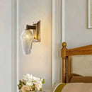 Axyaa Modern Brass Glass Wall Sconce G9 Bulb Gold Copper