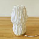 Axyaa Pleated Cream 3D Desk Lamp Bedside Bedroom Study Coffee Shop Atmosphere