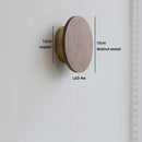 Axyaa Brass Japan Style Wooden Bedside Wall Light Fixture Simple LED Balcony Bedroom Lamp