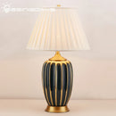 Axyaa White Ceramic Table Lamp: Luxury Modern Bedroom Decor, European Design for Warmth