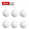 Axyaa White Foam Christmas Tree Snowball Ornaments