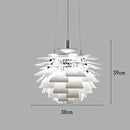 Axyaa Aluminum Chiba Chandelier LED Pendant Light for Modern Living & Dining Rooms