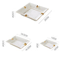 Axyaa Gold-Painted Bone Ashtray: Luxury Ceramic Cigar Holder
