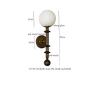 Axyaa White Glass LED Wall Lamp | French Vintage | Bedroom, Living Room, Bathroom Mirror Light