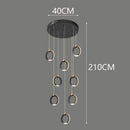 Axyaa Staircase Chandeliers: Modern LED Pendant Light Lamps for Living Room