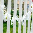 Axyaa White Organza and Pearl Garland: Elegant Wedding and Home Decor Banner
