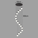 Axyaa Crystal Chandelier Stair Pendant Lamp Living Room Interior Lighting