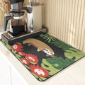 Axyaa Monkey Pattern Diatomaceous Earth Coasters: Stylish Cup Placemats & Coaster Set