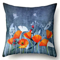 Axyaa Floral Landscape Painting Cushion Cover 45x45CM Home Decor Pillowcase