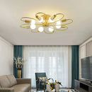 Axyaa Retro Industrial Chandelier LED Ceiling Lamp Wrought Iron Modern Fixture