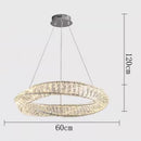 Axyaa Crystal Pendant Light for Living Room Dining Bedroom - Postmodern Design