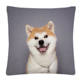 Axyaa Cute Dog Photo Polyester Cushion Cover for Home Sofa Car