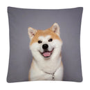 Axyaa Cute Dog Photo Polyester Cushion Cover for Home Sofa Car