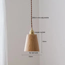 Axyaa Nordic Modern Ash Walnut LED Pendant Light for Home Decor