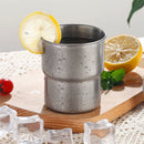 Axyaa Stainless Steel Crimped Mug: Portable Frosted Water Cup