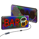 Axyaa Double-Sided LED Neon Tunnel Coffee Bar Sign with Color-Changing Light