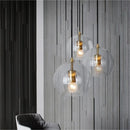 Axyaa Amber/Clear Glass LED Pendant Light for Kitchen Living Room Industrial Style
