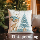 Axyaa Christmas & Winter Gnome Deer Pillows Pattern Cushion Cover for Sofa Bedroom Car