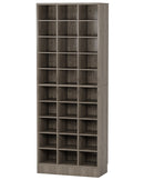 Axyaa 8-Tier Wooden Shoe Cabinet & Display Shelf in White Wood Cube Shelf