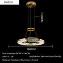 Axyaa Highend Crystal Chandelier LED Luxury Pendant Lamp for Home Decor