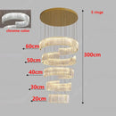 Axyaa Crystal Chandelier Stair Pendant Lamp Living Room Pendant Lights