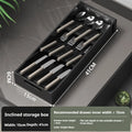 Axyaa Aluminum Cutlery Drawer Organizer: Flatware Utensil Tray for Kitchen Cabinet Storage