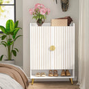 Axyaa 6-Tier Wooden Shoe Storage Cabinet with Doors & Adjustable Shelves