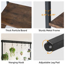 Axyaa 5-Tier Metal Plant Stand with 10 Hanging Hooks | 70.9" Tall Plant Shelf
