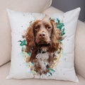 Axyaa Watercolor Dog Pillow - Cozy Pet Animal Pillow for Home Sofa