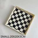 Axyaa Checkerboard Lattice Acrylic Ornament Storage Tray Decoration Base