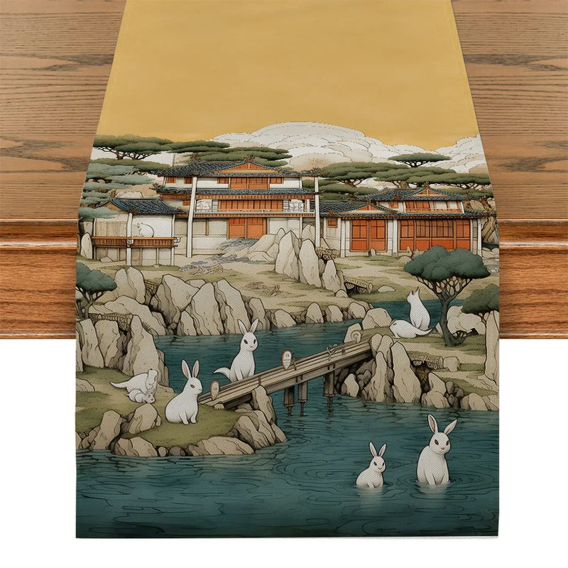 Axyaa Farmhouse Table Runner for Wedding Party Decor