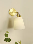 Axyaa Ceramic Nordic Wall Lamp with Switch, Vintage Sconce Light for Living Room