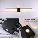 Axyaa LED Black Iron Wall Lamp for Living Room, Bedroom, or TV Background