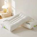 Axyaa White Cotton Sleeping Pillow for Kids and Adults, Neck Health Care Support