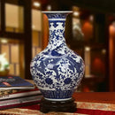 Axyaa Blue and White Porcelain Vases Home Decor Ornaments and Crafts