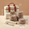 Axyaa Stainless Steel Lunch Box Set with Insulated Bag, Thermal Food Container