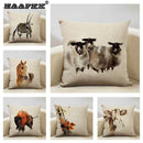 Axyaa Animal Horse Chicken Lizard Cow Antelope Pillow Case