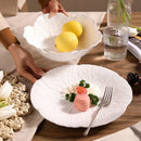 Axyaa Ceramic Relief Dessert Plate Fruit Bowl Kitchen Utensils