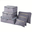 Axyaa 8-Piece Solid Color Travel Packing Cubes Set for Organizing Clothes and Toiletries