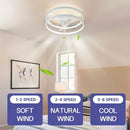 Axyaa Ceiling Fan with Light & Remote Control - Bedroom Modern Fan - Indoor Minimalist