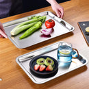 Axyaa Stainless Steel Shallow Serving Tray for Baking, Steaming, and BBQ