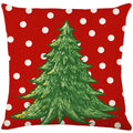 Axyaa Christmas Party Santa Dwarf Print Pillow Cover