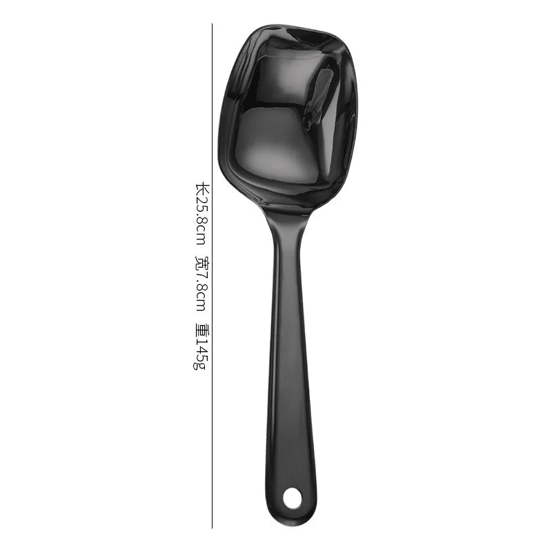 Axyaa Stainless Steel Ice Scoop Shovel with Long Handle, Kitchen Serving Spoon