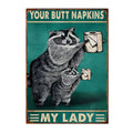 Axyaa Funny Butt Napkins Poster for Home Hotel Cafe Decor