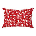Axyaa Snowman Alphabet Print Pillowcase - Festive Rectangular Cushion Cover