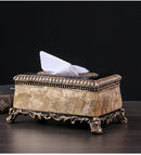 Luxury European Resin Tissue Box Paper Rack Organizer by Axyaa