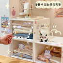 Axyaa Large Storage Box with Transparent Magnetic Lid for Clothes, Toys, and Dolls