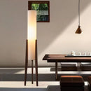 Axyaa Nordic Retro Solid Wood Floor Lamp for Living Room and Bedroom